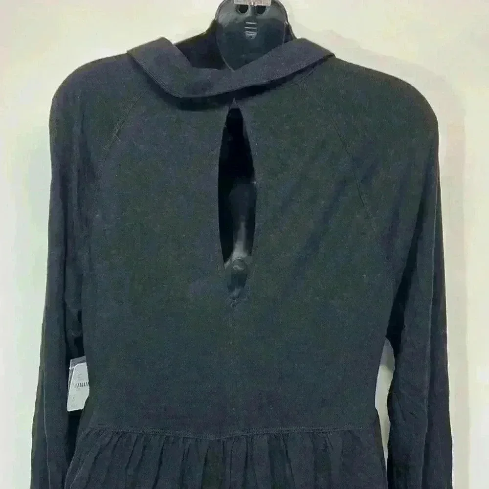 New with tags Oversize free people black dress long sleeve size small